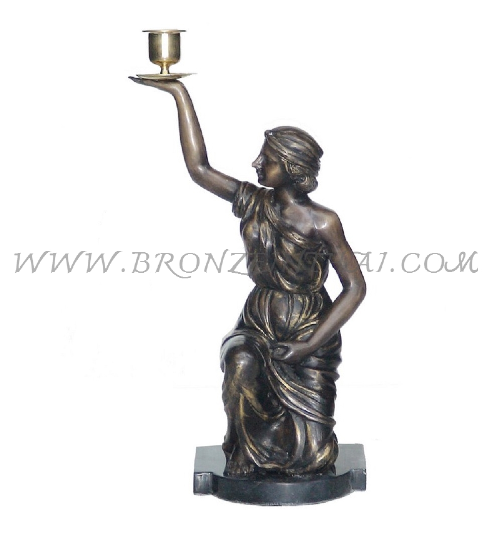 Candlestick Bronze Sculpture