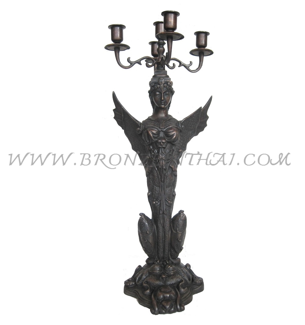 Candlestick Bronze Sculpture