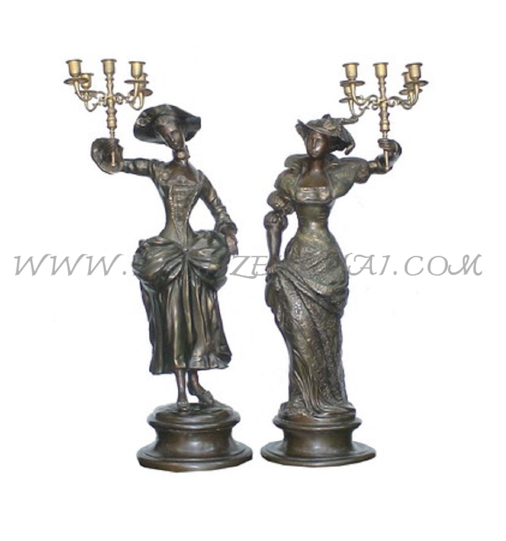 Candlestick Bronze Sculpture