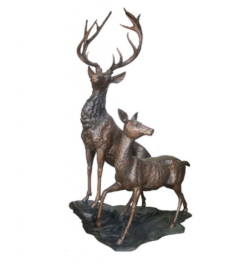 Deer Bronze Sculpture – BRONZE IN THAI