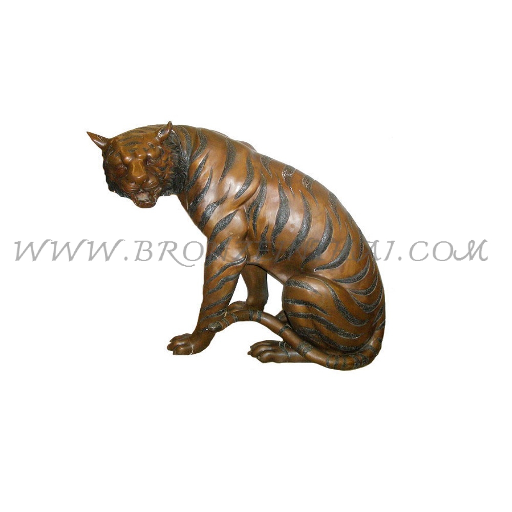 Tiger Bronze Sculpture