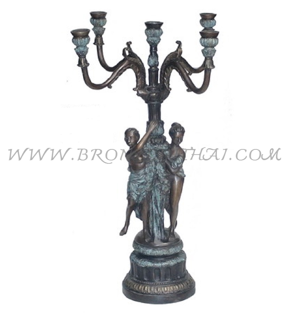 Candlestick Bronze Sculpture