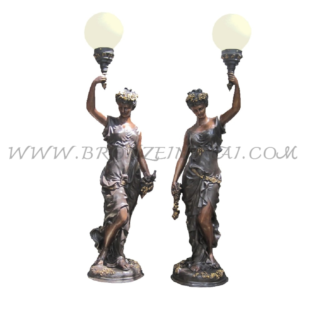 Lamp Bronze Sculpture