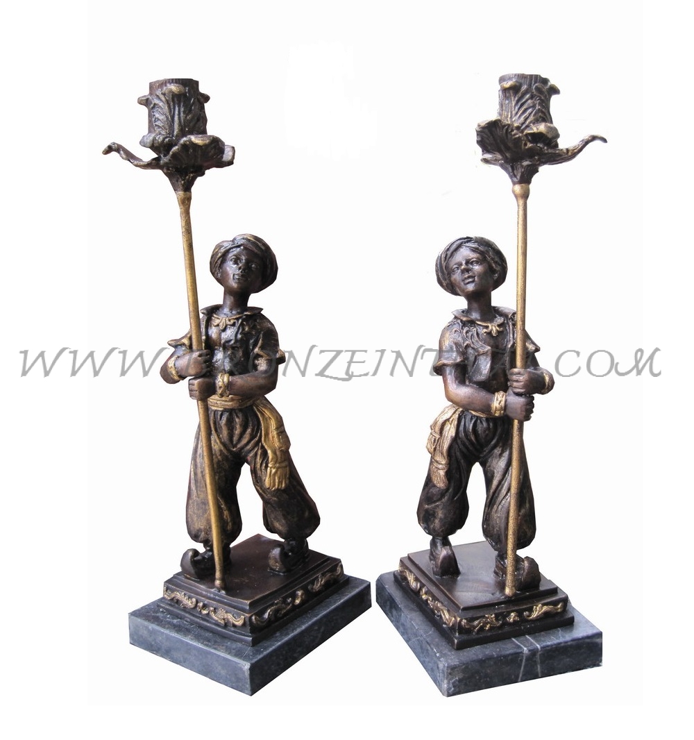 Candlestick Bronze Sculpture