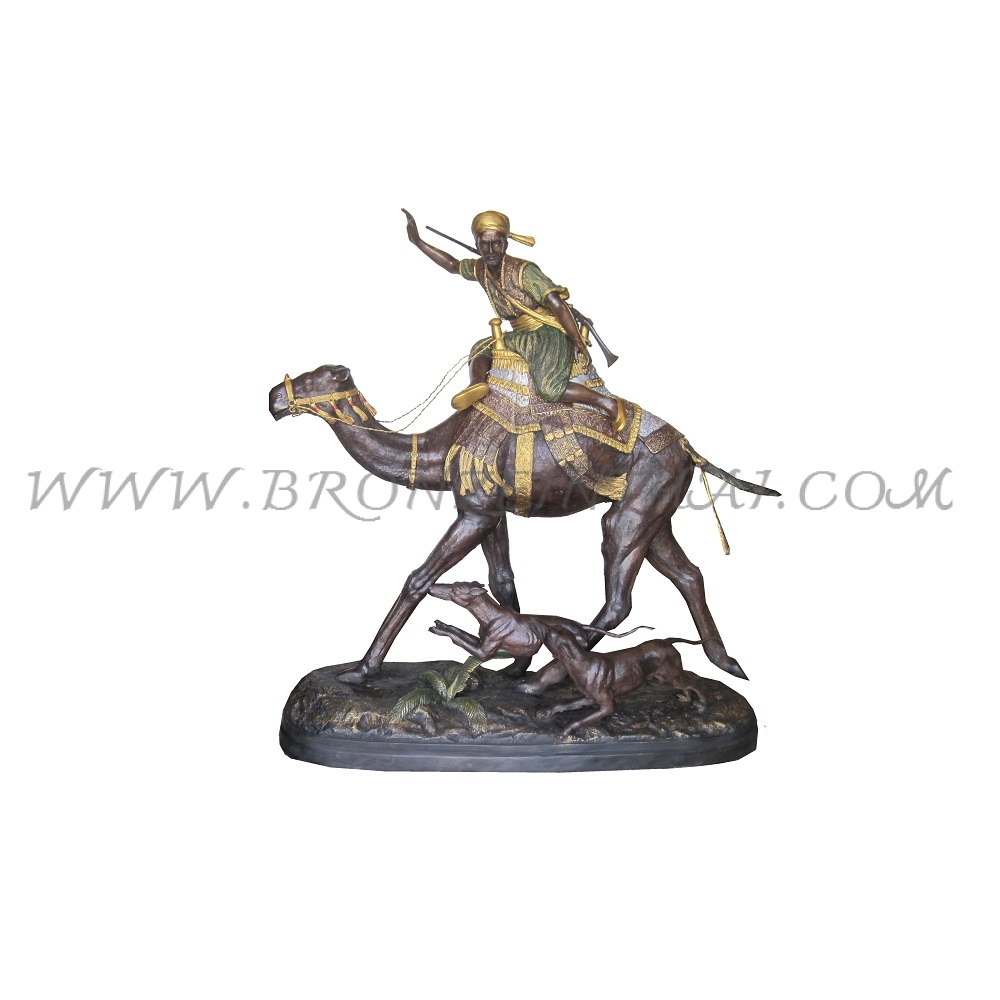 Man on Horse Bronze Sculpture