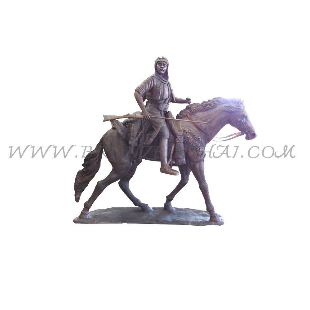 Man on Horse Bronze Sculpture