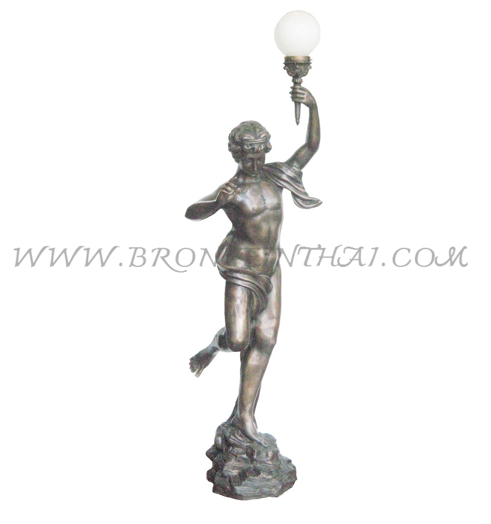 Lamp Bronze Sculpture
