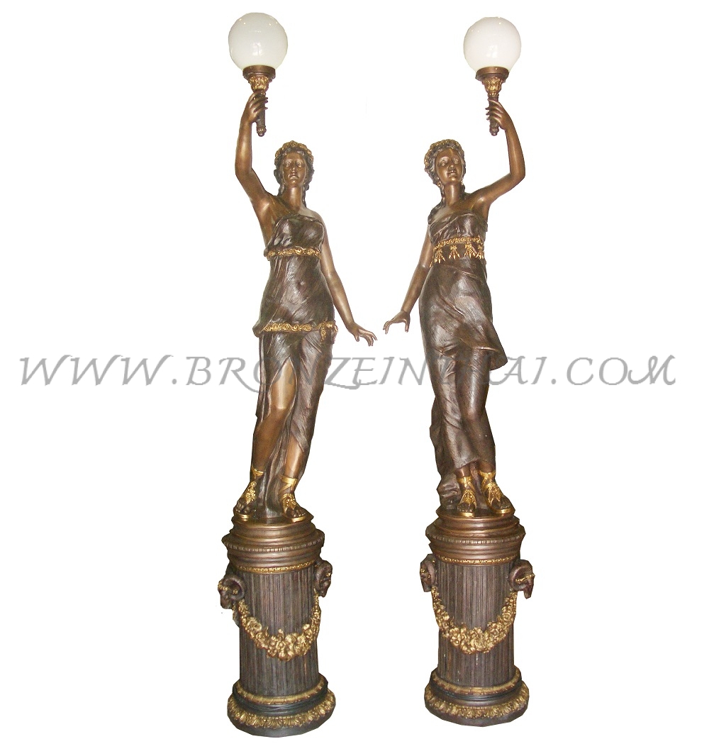 Lamp Bronze Sculpture