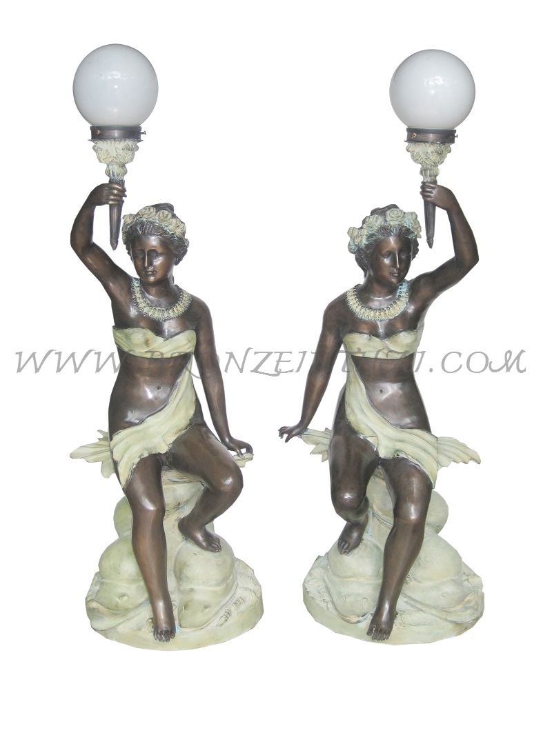 Lamp Bronze Sculpture