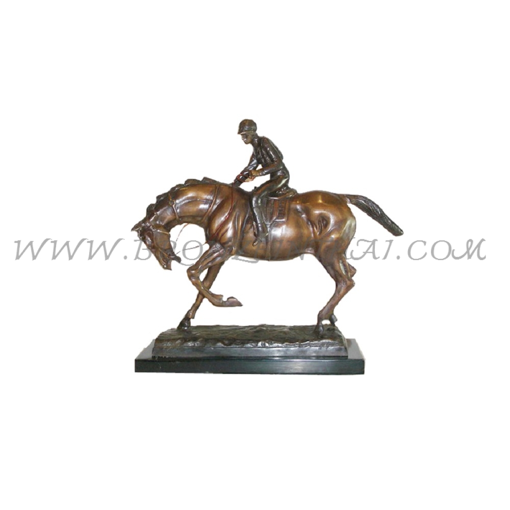 Man on Horse Bronze Sculpture