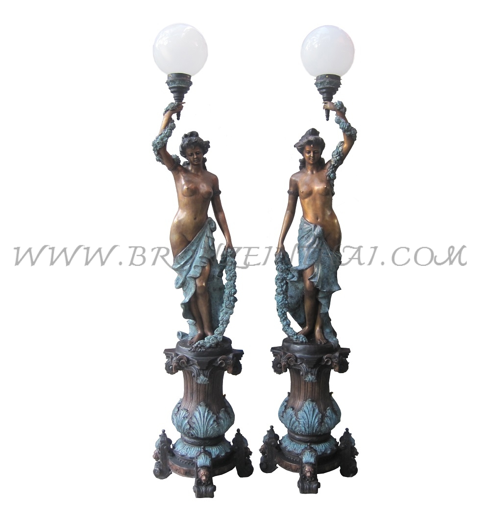 Lamp Bronze Sculpture