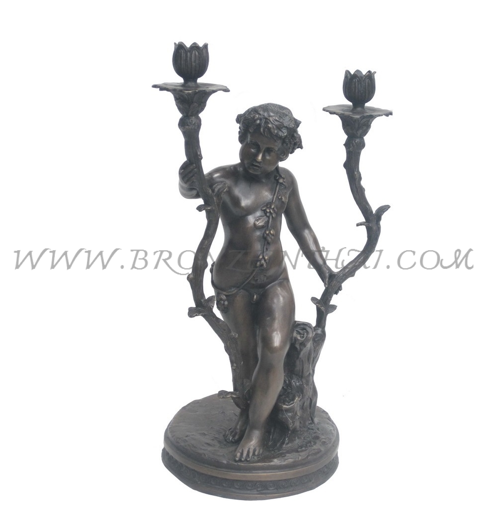 Candlestick Bronze Sculpture
