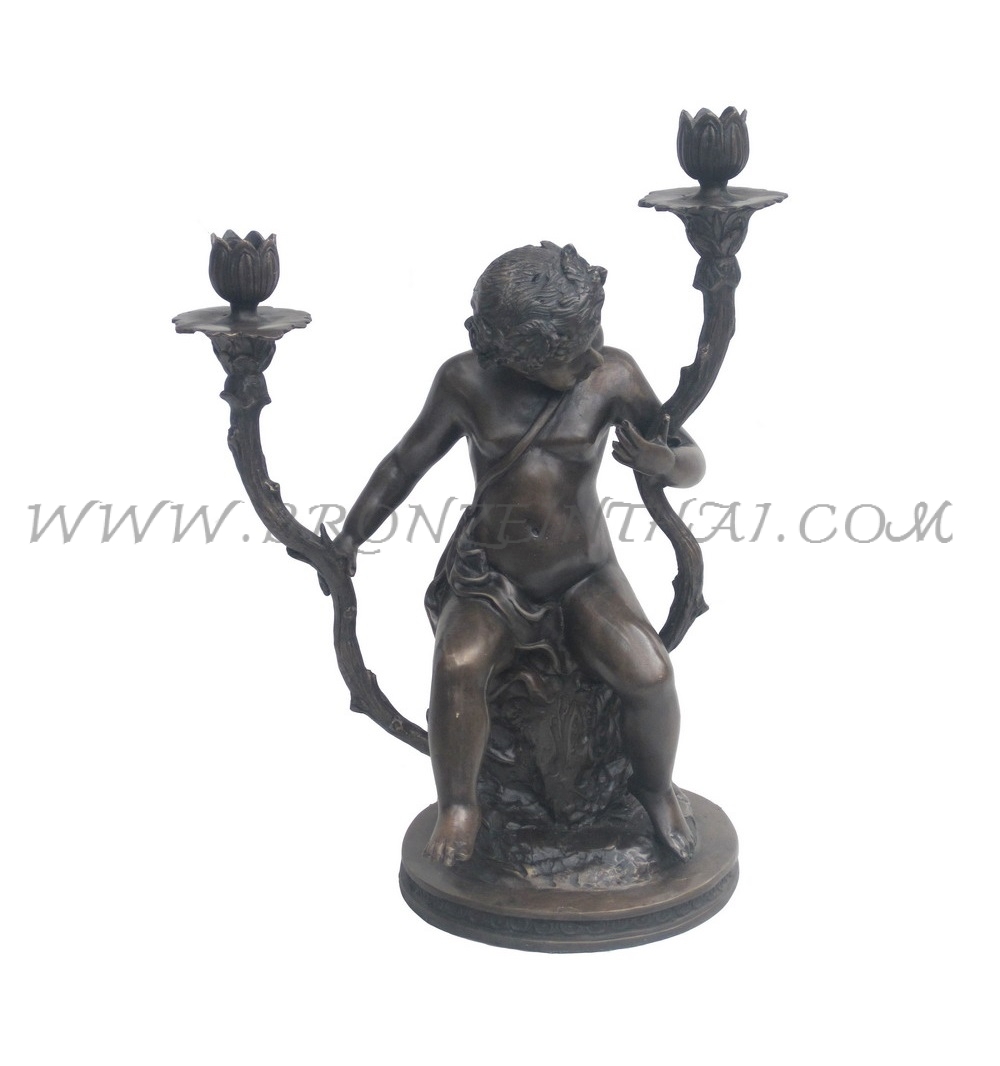 Candlestick Bronze Sculpture