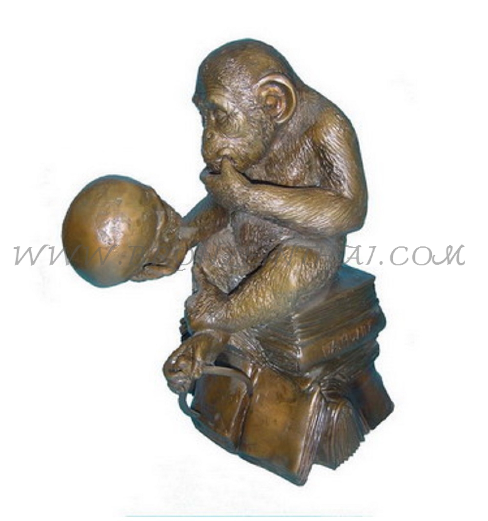Monkey Bronze Sculpture